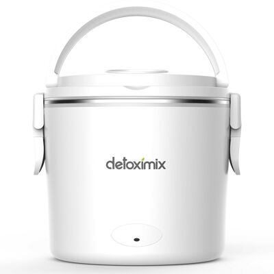 DETOXIMIX LUNCH BOX HEATED WHITE - Ideal gift for Christmas