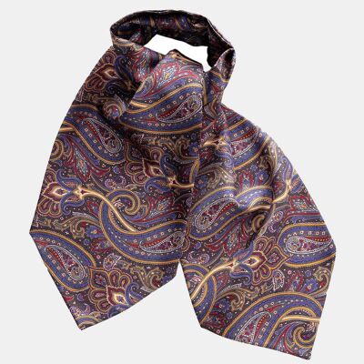 Bugatti - Silk Ascot Cravat Tie - Steel