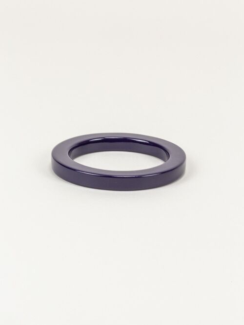 Bracelet fin bords droits laqué violet