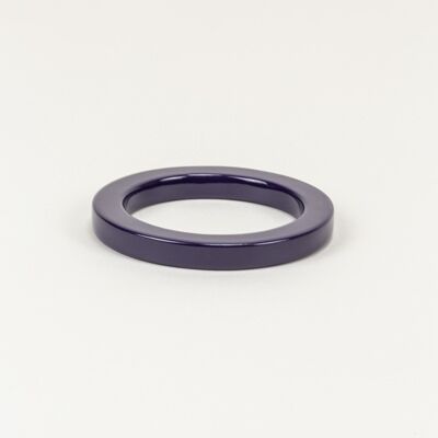 Fine bracelet with straight edges, purple lacquered