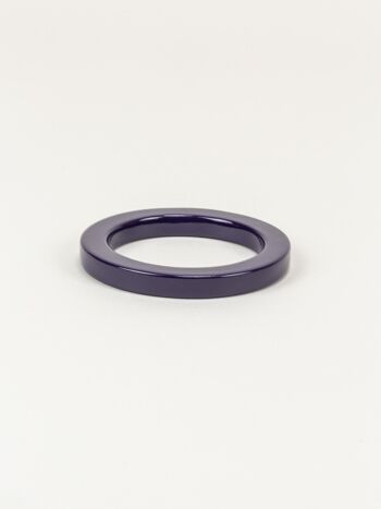 Bracelet fin bords droits laqué violet 1