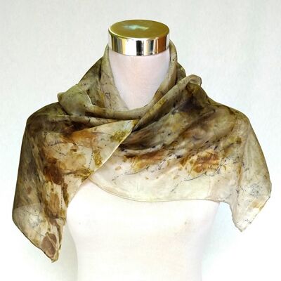 Natural silk shawl medium size ecofriendly