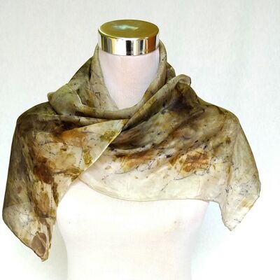 Natural silk shawl medium size ecofriendly