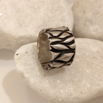 Bague argent design ethnique