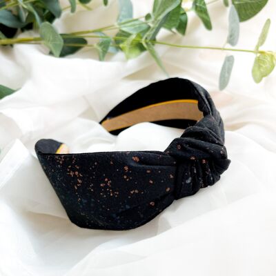 Knot Headband - Black Speckle