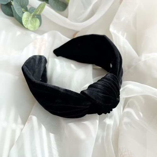 Knot Headband - Black Velvet