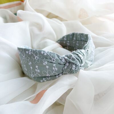 Knot Headband - Broderie Anglaise Floral