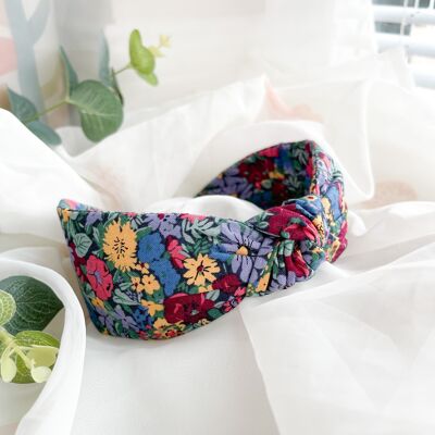 Knoten-Stirnband – Liberty London Malvern Meadow Print