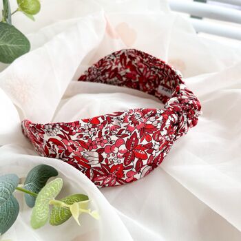 Bandeau Noeud - Liberty London Red Hyde Floral Print 3