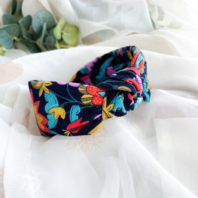 Knot Headband - Needlecord Floral