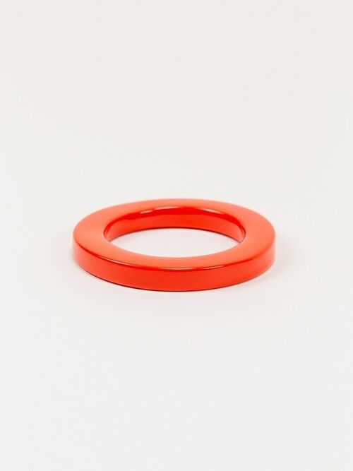 Bracelet fin bords droits laqué orange