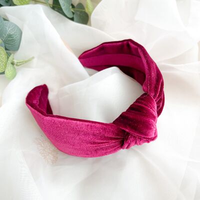 Knot Headband - Pink Velvet