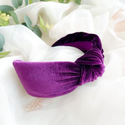 Knot Headband - Purple Velvet