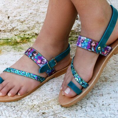 Handgefertigte Kindersandalen aus Leder: Menodora