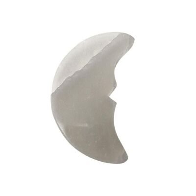 Selenite Crescent Moon Platter, 10x5x1cm