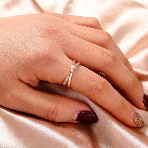Cross Rose Gold Adjustable Ring - Yes Please ! (+£3.50)