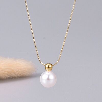 Delicate Pearl Gold Chain Necklace 18k Gold Plated - Yes Please! (+£4.50)