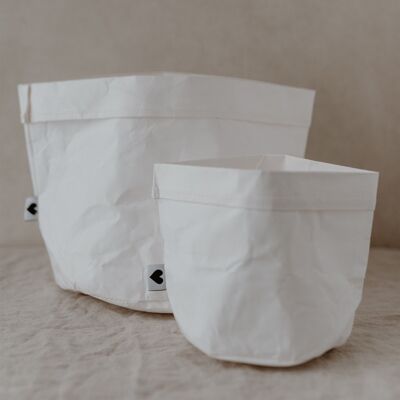 Paperbag set de 2 blanc (PU = 6 sets)