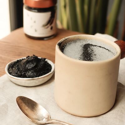 Black Paste 100% naturelle et Vegan - Pâte de sésame noir et charbon actif confit