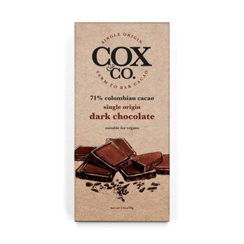 Chocolat Noir 71% Chocolat Noir d'Origine Unique Colombien 70g 1
