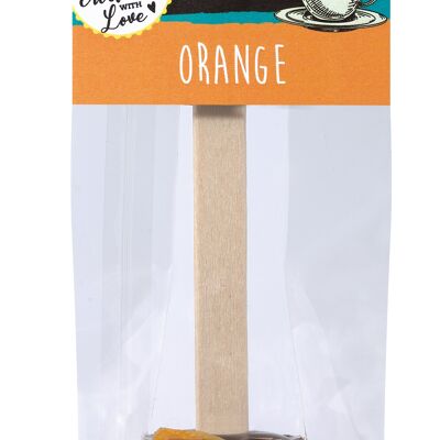 Orange drinking chocolate stick