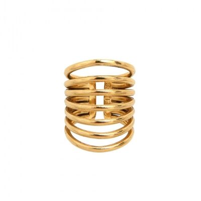 7 HOOPS RING - GOLD