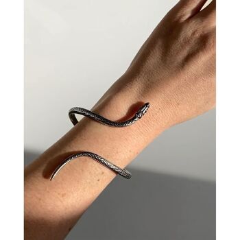 Bracelet enroulé snake - argent 3