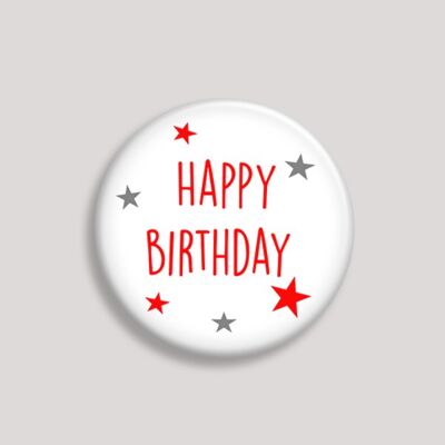 magnet "Happy birthday" rouge