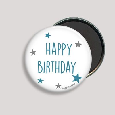 magnet "Happy birthday bleu"