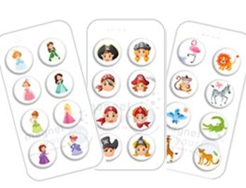 coffret de 8 badges sur le thème "animaux" 3