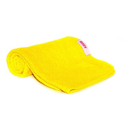 Vibrierendes gelbes Fitness-Handtuch