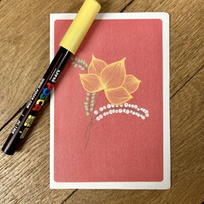 Kleines rosafarbenes Terrakotta-Notizbuch