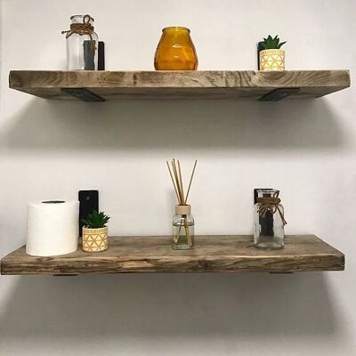 The Burnage. Shelf & L Bracket - 40cm - Walnut