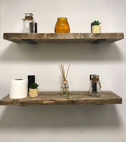 The Burnage. Shelf & L Bracket - 40cm - Pine