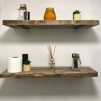 The Burnage. Shelf & L Bracket - 40cm - Pine