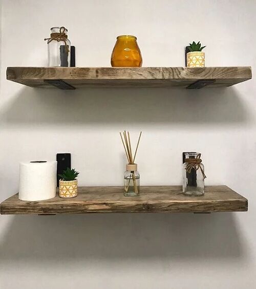 The Burnage. Shelf & L Bracket - 60cm - Pine