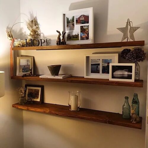 The Burnage. Floating Shelf - 40cm - Clear