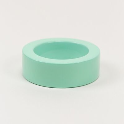 Very large bracelet with straight edges, mint lacquered