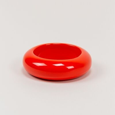 Bracelet rond laqué orange