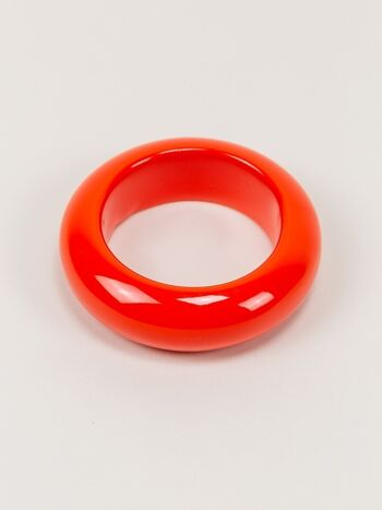 Bracelet rond laqué orange 2