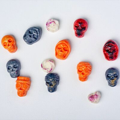 Fondants de cire de soja de luxe hautement parfumés (ensemble de 6 pièces) - Lost Cherry - Skulls - Orange