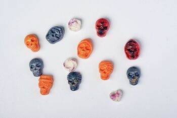 Fondants de cire de soja de luxe hautement parfumés (ensemble de 6 pièces) - Lost Cherry - Skulls - Orange 2