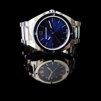 Representor 42mm/Acier/Bleu/Bracelet PCL Brossé/Acier 3