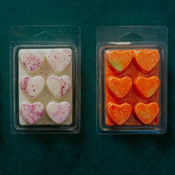 Hearts Snap Bars Soy Wax Melts - Truffe au chocolat et miel chic - Rouge 1