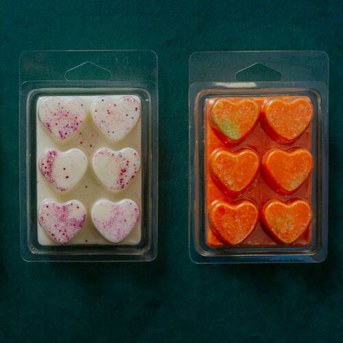 Hearts Snap Bars Soy Wax Melts - Chocolate Truffle & Posh Honey - Orange
