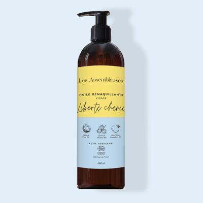 Huile Démaquillante Liberté Chérie - Format Cabine - 500ml - Bio - Vegan