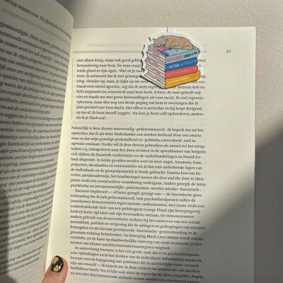 Cat and romance books - magnetic bookmark