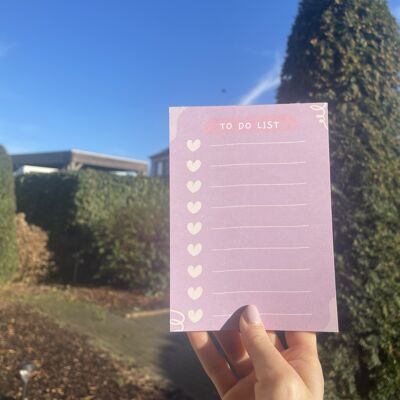 Purple notepad - to do list
