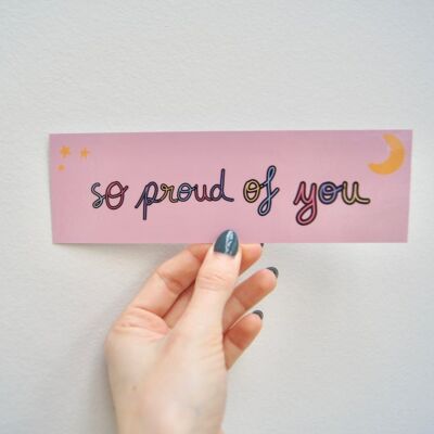 So proud of you - bookmark