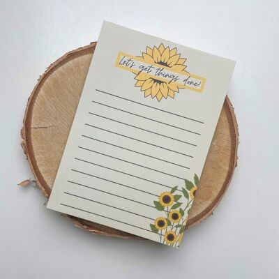 Yellow sunflower themed - notepad